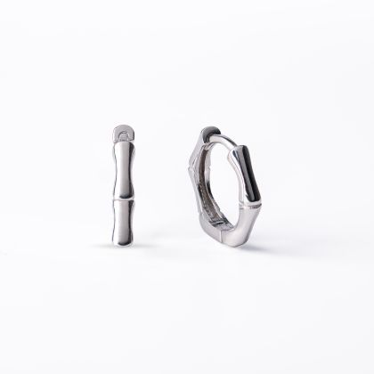 Bamboo Hoop Earring