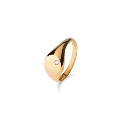 Round Signet Пръстен